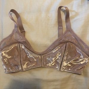 Victoria Secret velvet bralette rose blush